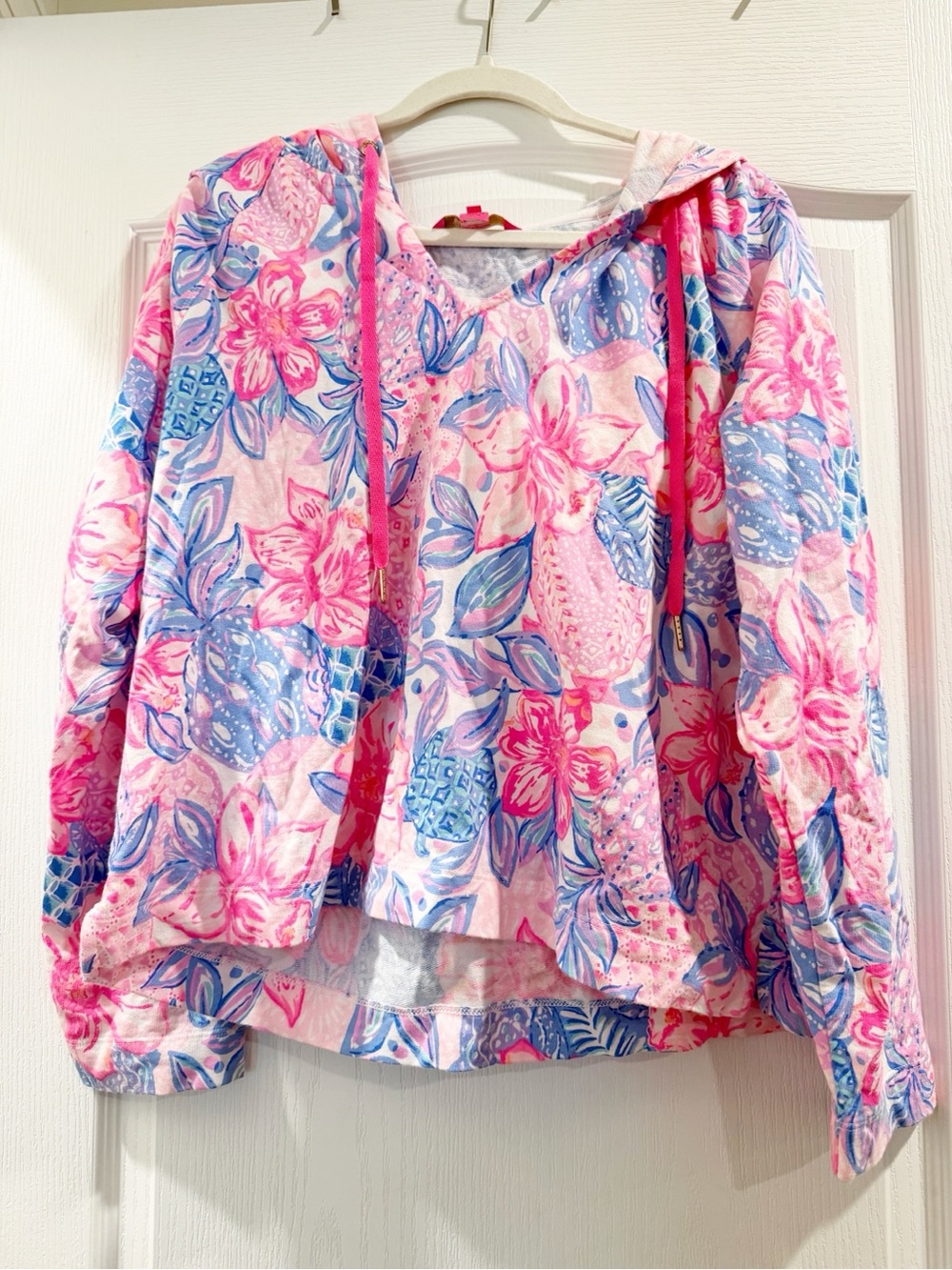 Lilly Pulitzer Pink & Blue Floral Hoodie